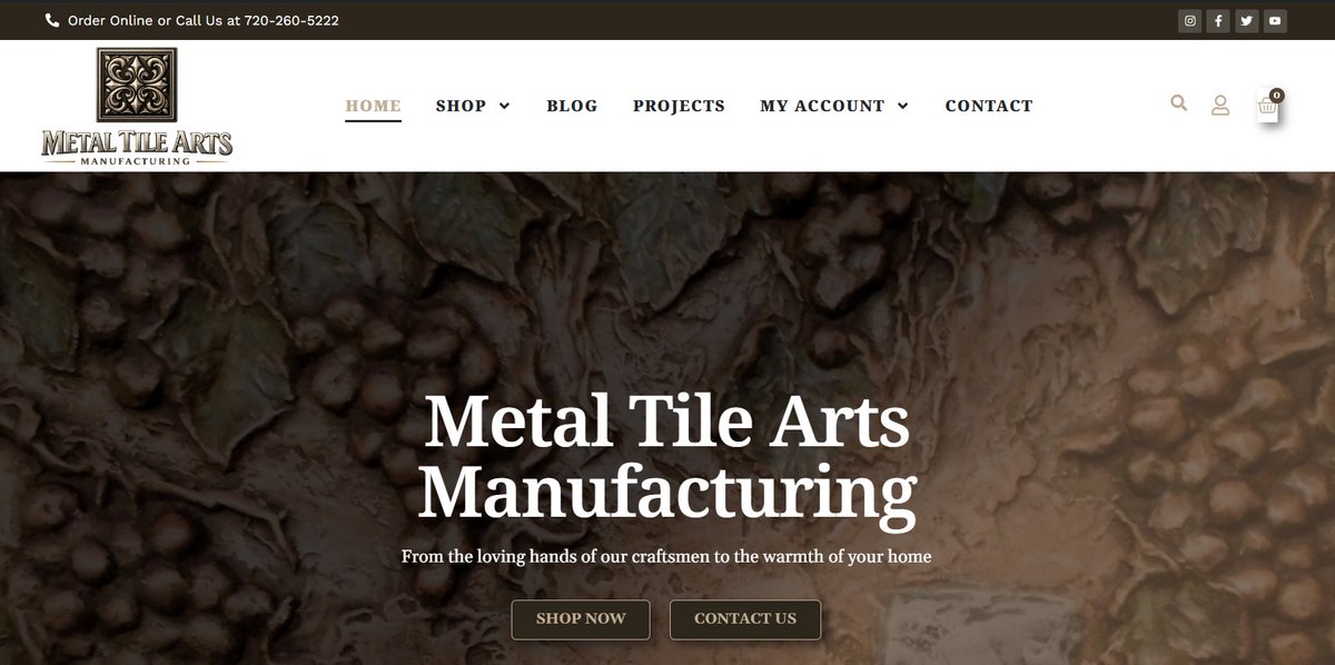 skypnt's tweet photo. Congratulations to Metal Tile Arts Manufacturing on your new website!

We rebuilt their old Wix website into a modern and clean ecommerce store on WordPress WooCommerce. 

Check it out at:
https://t.co/eOEFLimbXs https://t.co/yCR9HOGYKK