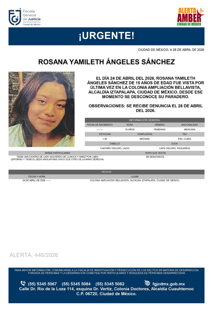Alerta Amber CDMX tweet media