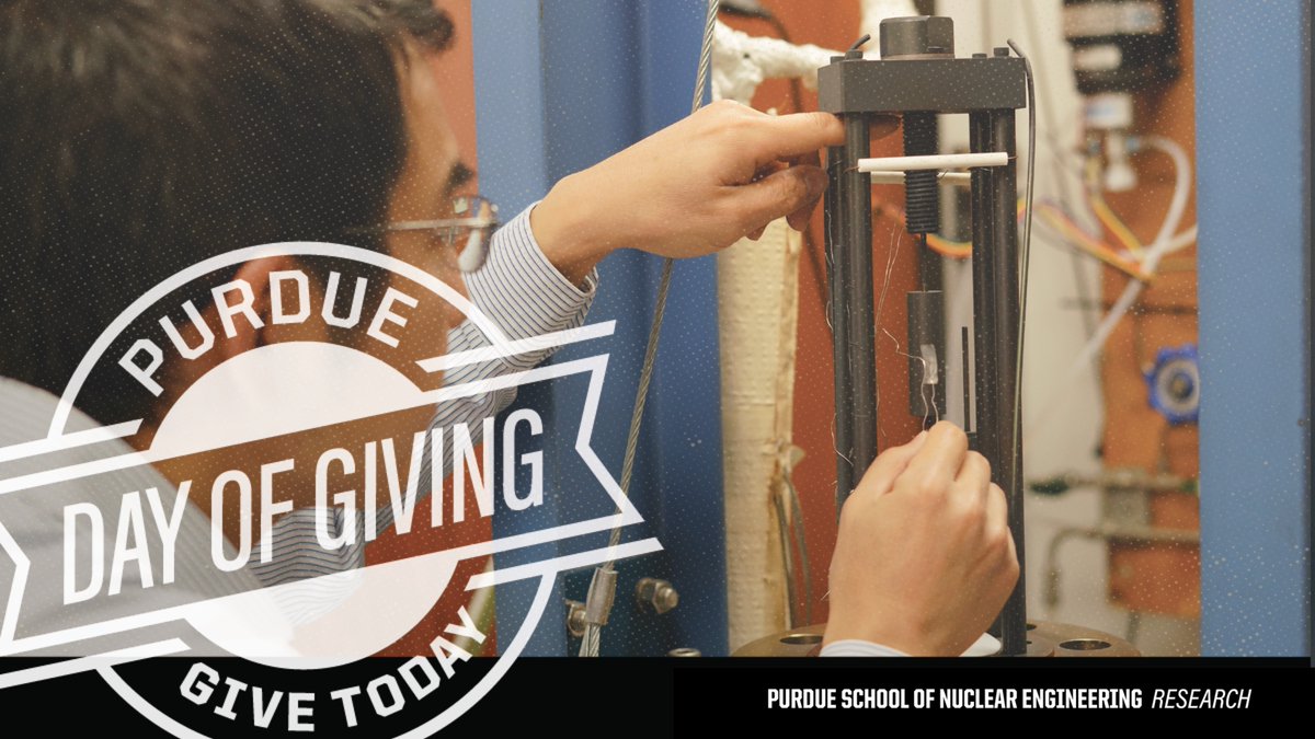 PurdueNuclear's tweet photo. Every gift makes an impact. Support the Purdue School of Nuclear Engineering and help advance education, research, and student success.
https://t.co/JANls0xmgH #PurdueNuclear #PurdueDayOfGiving https://t.co/YqBHBJhesU