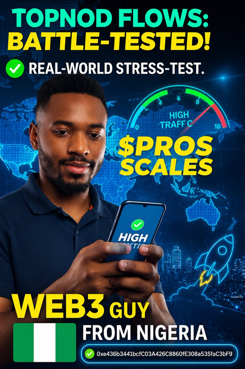 lee____crypt's tweet photo. Hey @Kiwi_Nod  , Web3 guy from Nigeria 🇳🇬 here.

I tried to break TopNod flows. Lagos traffic + 2G speeds + switching WiFi mid-tx.  

It didn’t break.

As $PROS scales to millions, this is the infrastructure that won’t fold when chaos hits. Battle-tested ≠ marketing fluff. https://t.co/pRljRDOAzh