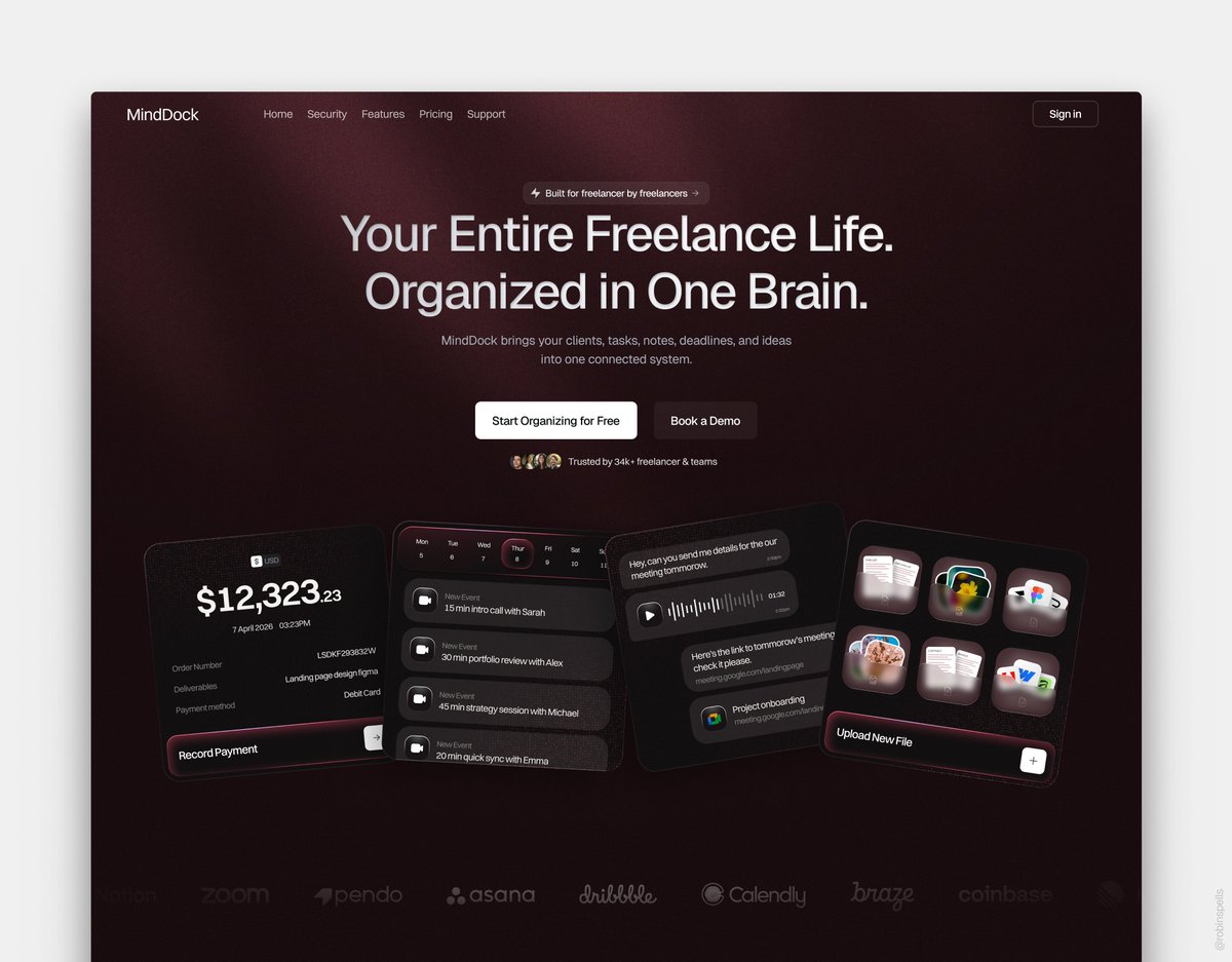 robinspells's tweet image. Conversion-minded hero design

#webdesign #saas #uiux