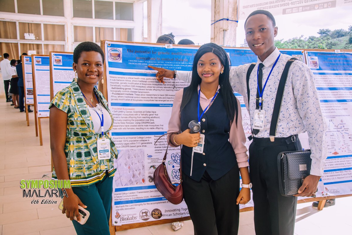 FrancoisEyaane's tweet photo. Second poster for level 2 students of pharmacy lead by Choupou. It was excellent. Choupou and coworkers present the potential for genetic modification of mosquitoes to control Malaria. 5th NEB posters session April 22,23 for the World Malaria Day. @symposiumneed @NEBiolabs https://t.co/OmaQgKcSrt