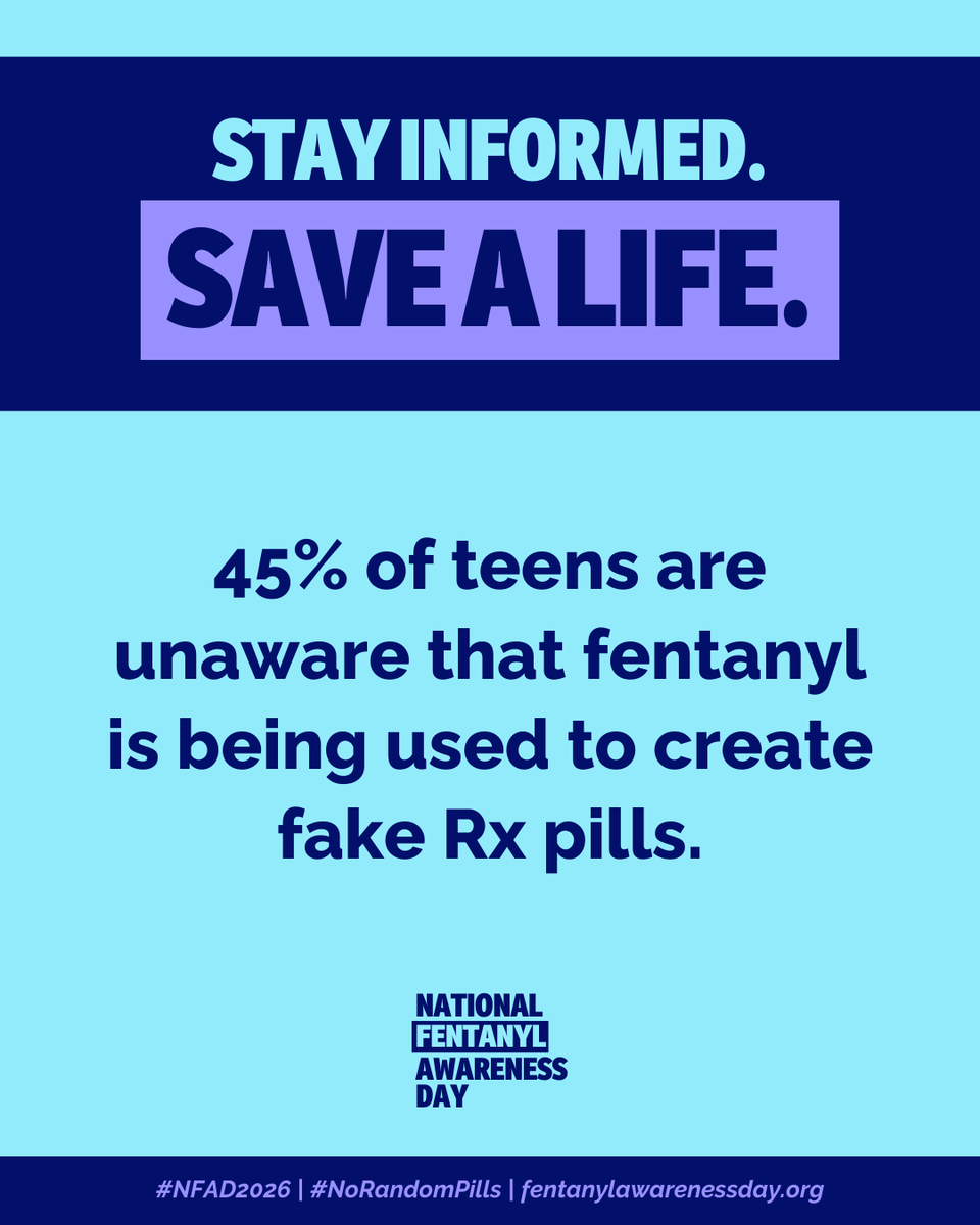 PreventCC112's tweet photo. While overdose deaths are down from record highs, too many young lives are still at risk from fake prescription pills made with fentanyl. Learn how you can help protect our communities at https://t.co/8IIf93LvLy #NFAD2026 #NoRandomPills https://t.co/wNXc2txRyC