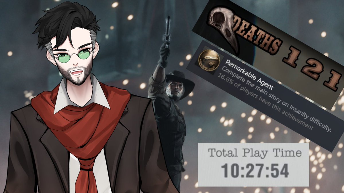 GarrettStrange_'s tweet photo. "I did it...."
-
That's a wrap Crows! Last night I finished #ResidentEvil9 Insanity Mode with no unlimited ammo or unlockable weapons! Took some grit and endurance, but I couldn't have done it without yalls support!
#Vtuber #VtuberEN #InsanityMode #RE9 #Challenge https://t.co/FEaZeZna5n