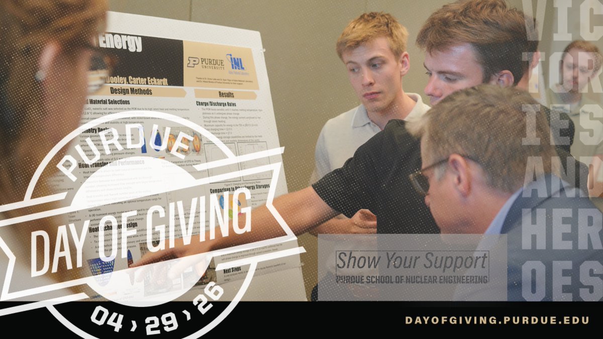 PurdueNuclear's tweet photo. Nuclear energy is growing—and so is Purdue. Support program expansion in the Purdue School of Nuclear Engineering to meet workforce demand and advance innovation. Give at https://t.co/JANls0xmgH #PurdueNuclear #PurdueDayOfGiving https://t.co/r9OIyeOLgF