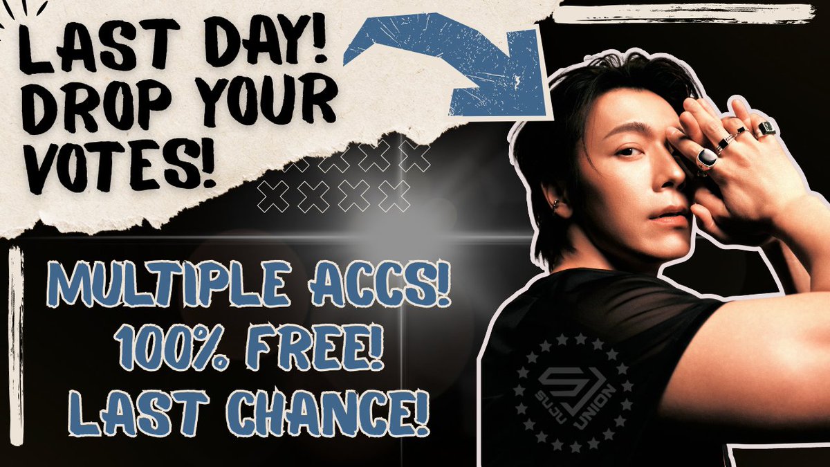 🚨 LAST HOURS DONGHAE 🚨

📅 Ends: Today, 30 April, 11 AM KST
🫵 Our competition isn't sleeping, they've been catching up steadily! We need EVERYONE to vote!
👉 They will 100% drop a massive amount of votes today! Don't feel safe! Buy if you can!

🎯 10 accs/person! Use all your