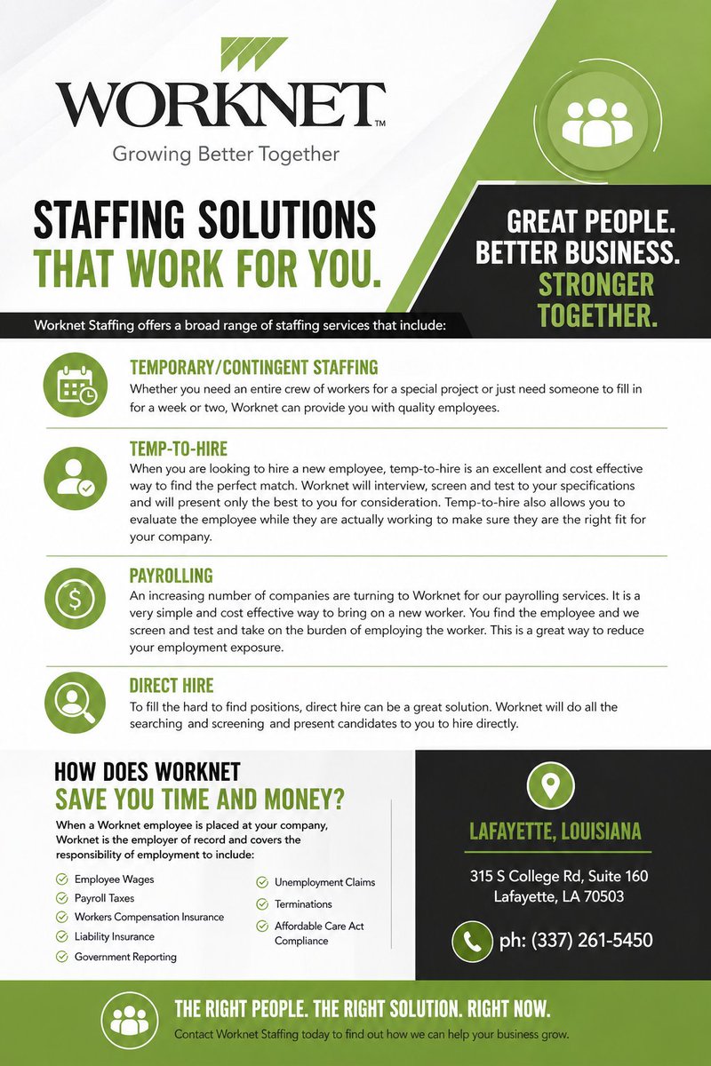 WorknetStaffing's tweet photo. Worknet - Great People. Better Business. Stronger Together! 
#StrongerTogether #worknetstaffing #staffingsolutions #staffing #temptoperm #payroll #BetterBusiness https://t.co/oqmavzsILB