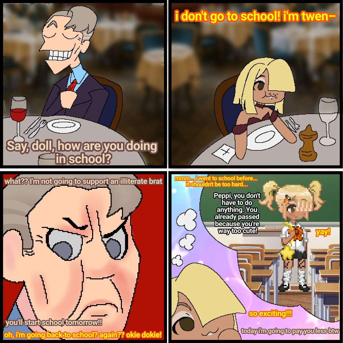 Avery takes the new Pepper to a date
#dol #DegreesofLewdity