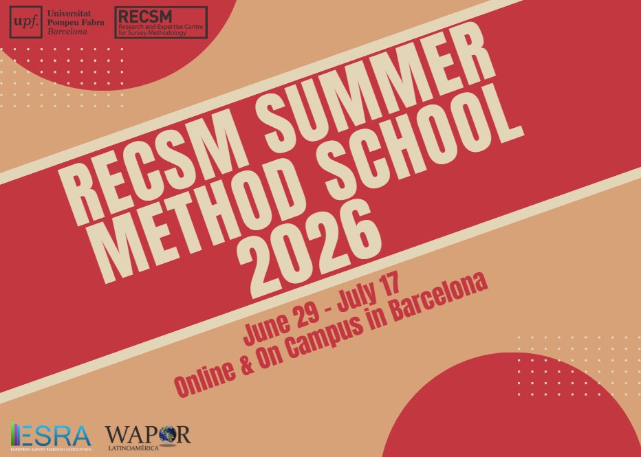 RECSM_UPF's tweet photo. Are you a student or researcher?

This summer, join us in #Barcelona at @UPFBarcelona to learn from #research #methodology experts and take advantage of our discounts: 40% off for students, 20% off for researchers, and more. 

https://t.co/2dNbU6F2F8 https://t.co/9c6Ofeji5B