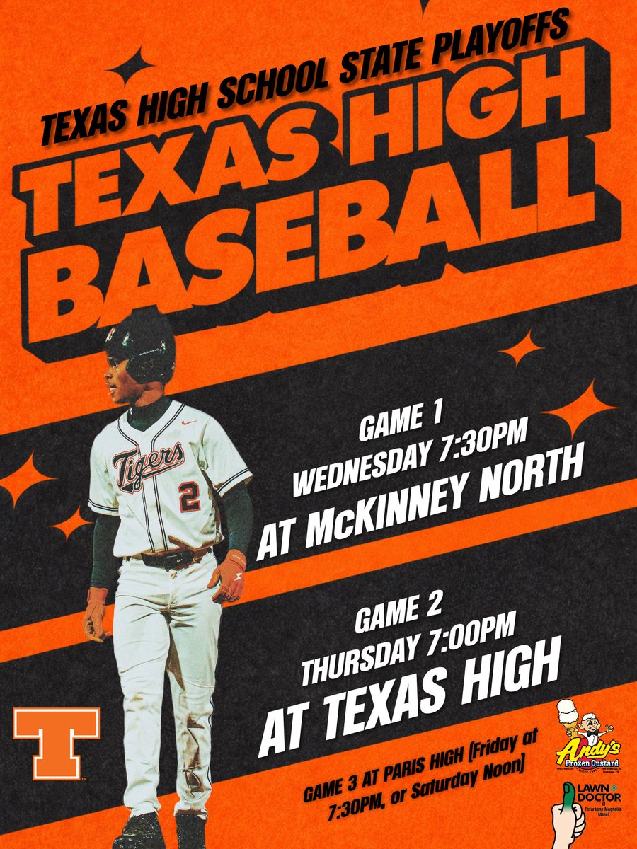 THigh_baseball's tweet photo. Playoff Series #1
Game #1
🆚 McKinney North
⌚️Varsity 7:30
📍McKinney North https://t.co/G3muVpq8Wp