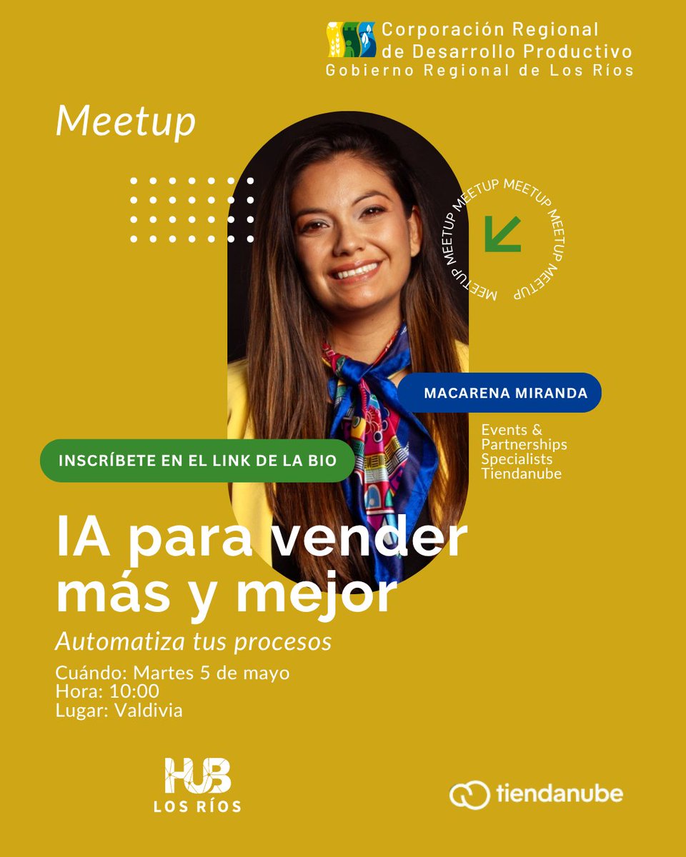 corporacionlosr's tweet photo. Si estás buscando formas más inteligentes de hacer crecer tu ecommerce sin sobrecargarte de trabajo, este meetup en #Valdiviacl es para ti. Inscríbete en https://t.co/5NTthPQIBo https://t.co/cLPa9yio8i