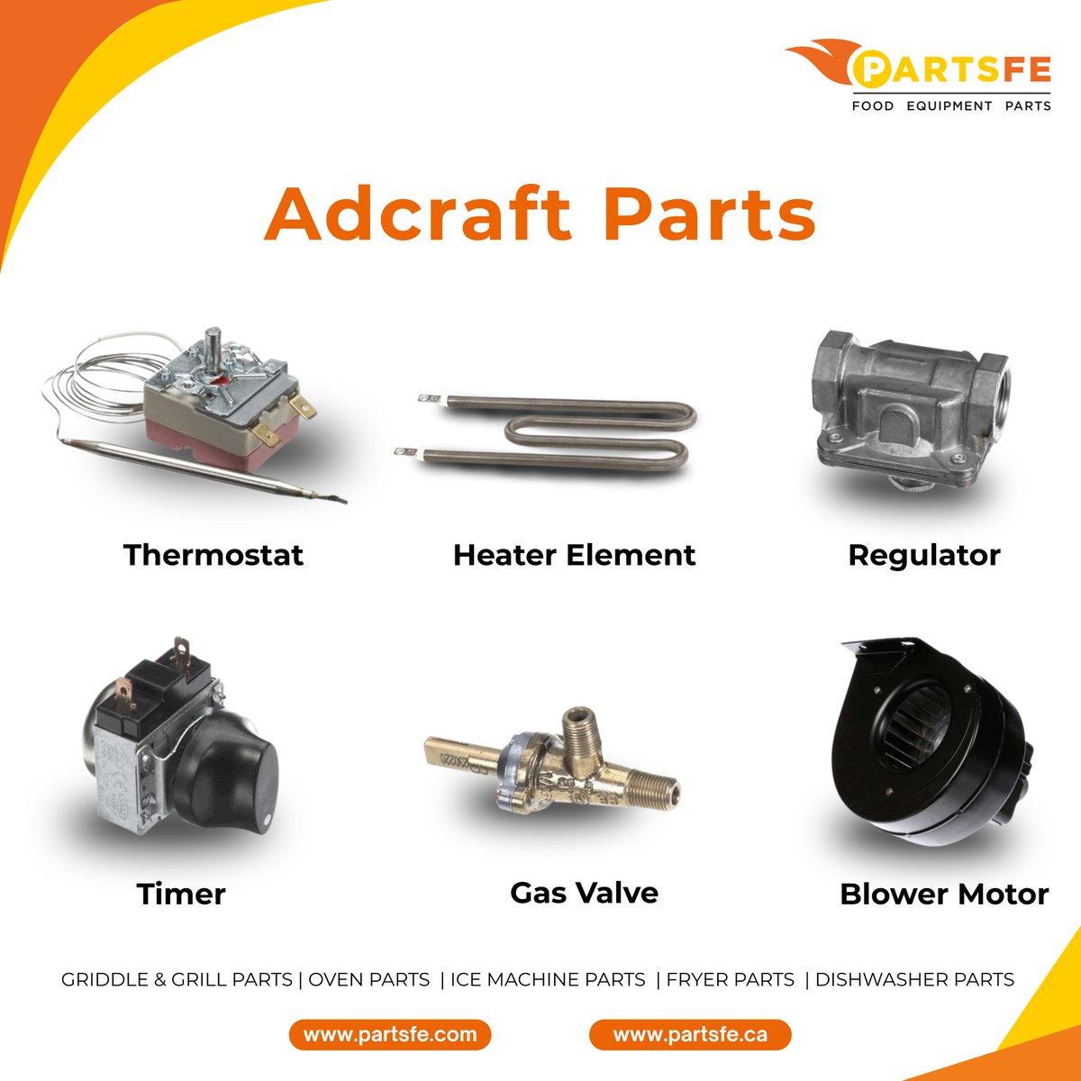 PartsFe's tweet image. Keep your commercial kitchen running smoothly with high-quality Adcraft Parts.

Find Adcraft replacement parts, such as Thermostat, Gas Valve, Blower Motor, and more at PartsFe.

Shop today: postly.click/Nees

#AdcraftParts #CommercialKitchenEquipmentPartsUSA #PartsFe