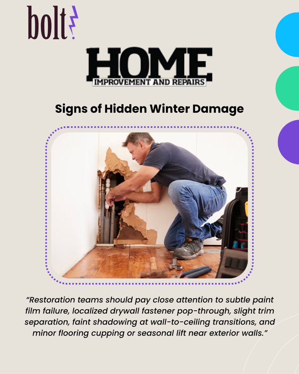BoltPR's tweet photo. April showers bring May flowers… but they can also bring hidden water damage. 💧

Bolt PR secured coverage in @hirpub for @Restoration1HDQ. Franchise owner Chris Kushmal shares how to spot early warning signs like musty odors and subtle stains. Read more: https://t.co/3jXqToVwSx.