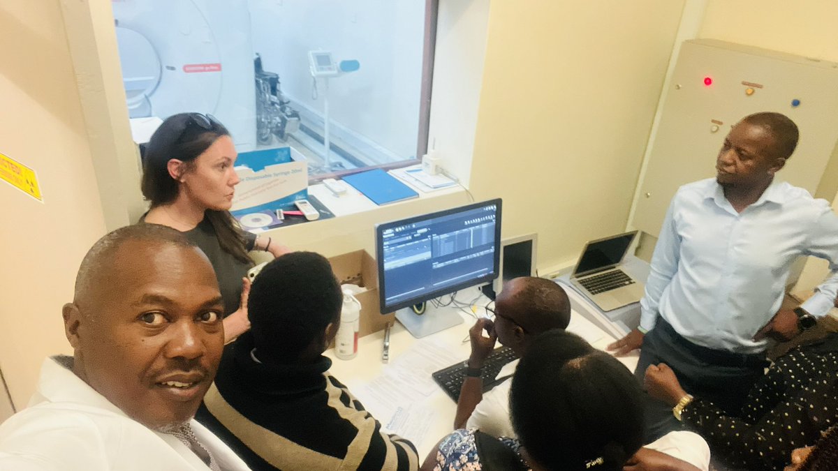dr_sasiimwe's tweet photo. Making final equipment calibration to study Lung Health in Uganda. The CT scanner @MbararaHospital @MbararaUST will handle our rigorous @NIH supported work for the next few years. Thx comrade @CrystalNorthMD &amp; team for the collaboration &amp; hard work! Almost there! https://t.co/6StOdshDQu