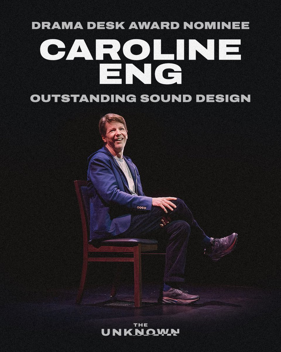 unknownplaynyc's tweet photo. The Unknown has been heard. Congrats to Caroline Eng on her Drama Desk nomination for Outstanding Sound Design. https://t.co/vTNESqyySX