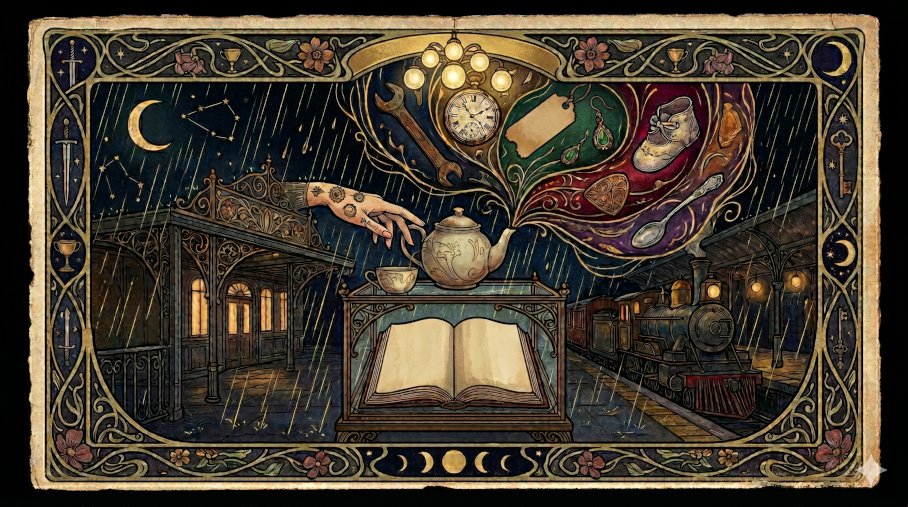 robertogilli's tweet photo. At Station Terminus, every night brings one lost object and one hidden human story. «The Unclaimed Things» is a cozy solo journaling game where AI acts as an oracle, guiding your writing without replacing it. 

https://t.co/moDysLkcW9

#soloRPG #journalingGame #cozy #journaling https://t.co/nTtyvqEEaG