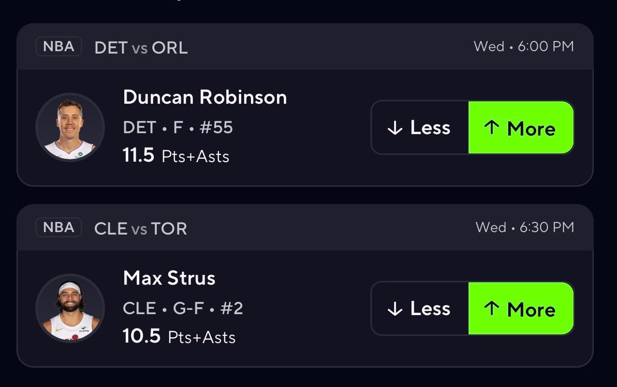 KillaPicks_'s tweet photo. Duncan -130 on the books favored to go over and 44-36 on the szn going over this line. 
Strus- favored at -126 on most books for the over I’m riding with Vegas. #lockemin and meet me at the 🏦 https://t.co/Eyx1XrZIdk