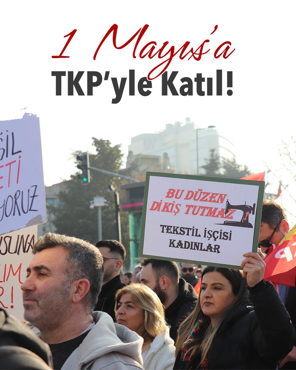 Hakları için ayağa kalkan, köleliği ve sömürüyü kabul etmeyen emekçiler, çağrımız size:

🔴1 Mayıs'ta sosyalizm ve cumhuriyet için yan yana gelelim.

tkp.org.tr/haberler/tkp-i…