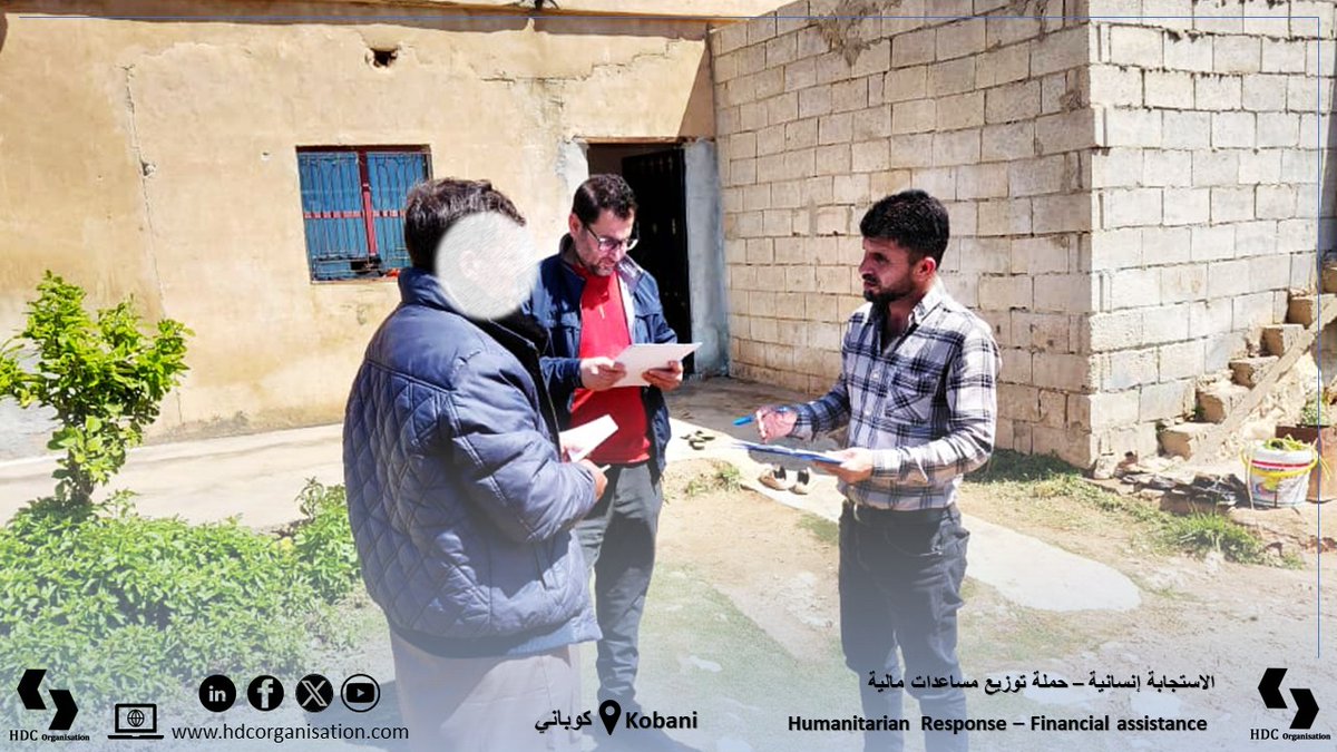 OrganizationDC's tweet image. #Kobani | Ongoing emergency humanitarian response:
Food aid reached 4,000+ displaced families, alongside cash assistance for 60+ households in the southern countryside to support basic services and restore livelihoods.
#HumanitarianAid #FoodSecurity #EarlyRecovery #HDC