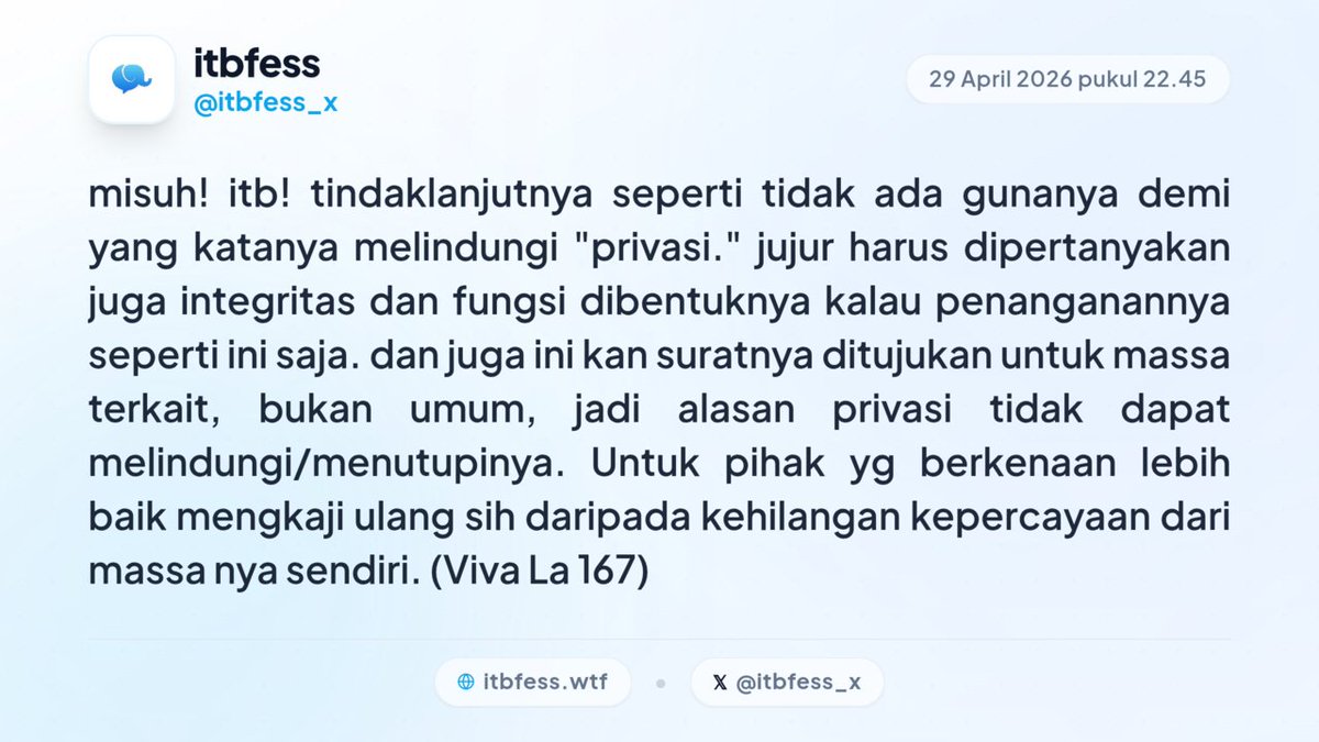 misuh! itb!