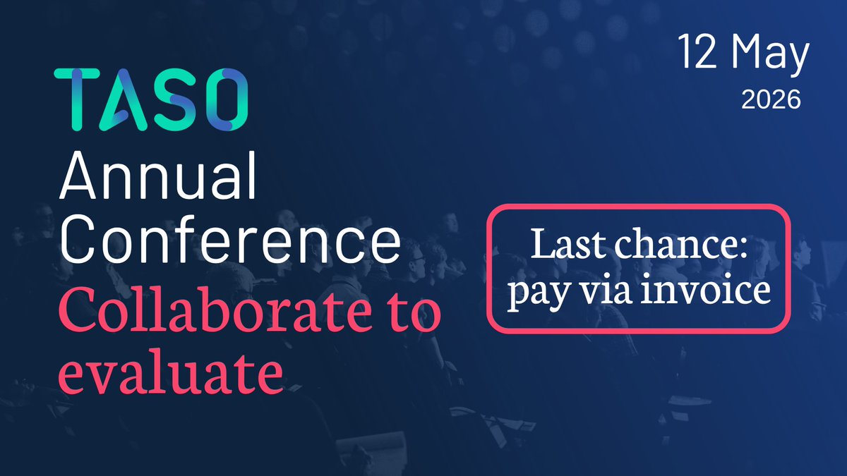 taso_he's tweet photo. Last chance to grab your tickets via invoice for #TASOCon26

Highlights include:
– keynote + panels on collaboration and regional inequality
 – collaboration in practice session
 – short talks on pre- and post-entry interventions
 – peer-led poster session
 – networking throughout
 - drinks reception to close the day.

Tickets via invoice close tomorrow – secure your place: https://t.co/cfsOdsjnLd