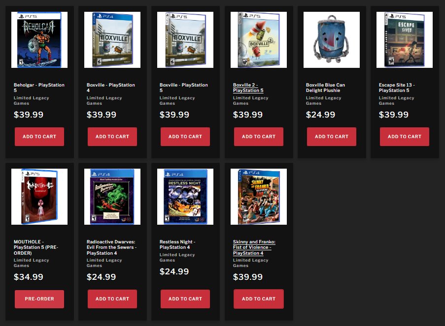 PhysicReleases's tweet image. Limited Legacy Games titles for PlayStation 4 and PlayStation 5 available on LBG: lootboxgaming.us/6OXEVN #PS4 #PS5