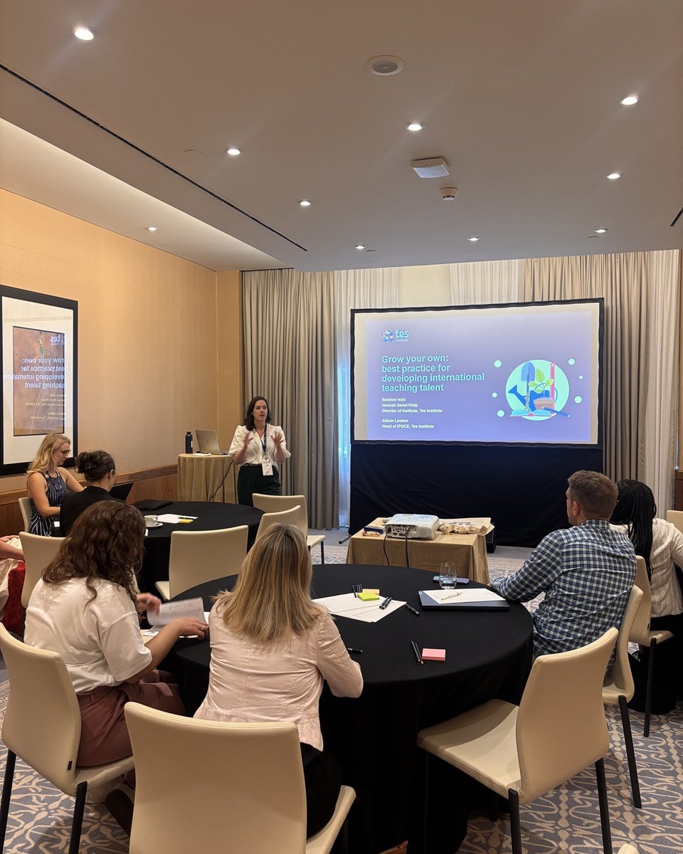 Tes_Institute's tweet photo. An inspiring three days at the ECIS Leadership Conference. We were proud to sponsor the conversation on love-based leadership, with Hannah Senel-Walp leading a workshop on developing international teaching talent. Huge thanks to all involved.

#ECIS #ECISLeadership2026 https://t.co/vmWtUSs9Rf