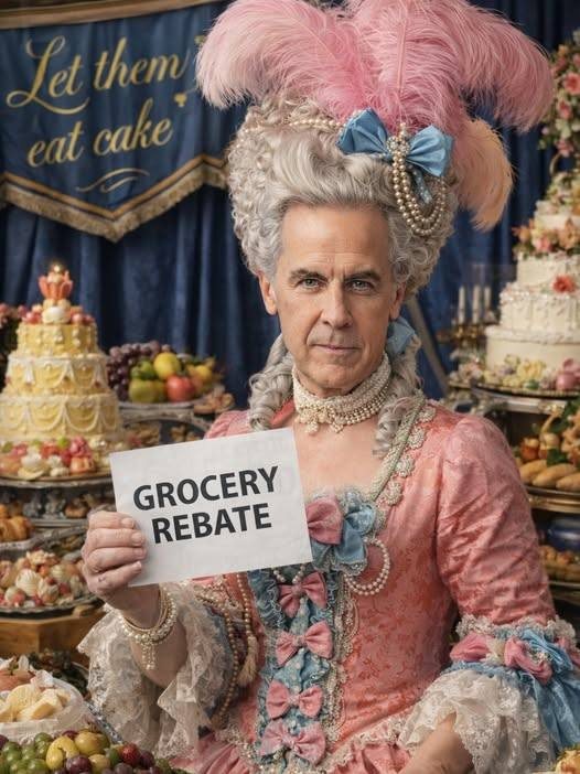 SherrieLyn70699's tweet photo. @MarkJCarney You lying POS, by what, tossing crumbs at the peasants while you spent over a half million dollars on in flight catering aboard Canforce One. https://t.co/AUstcW88rq