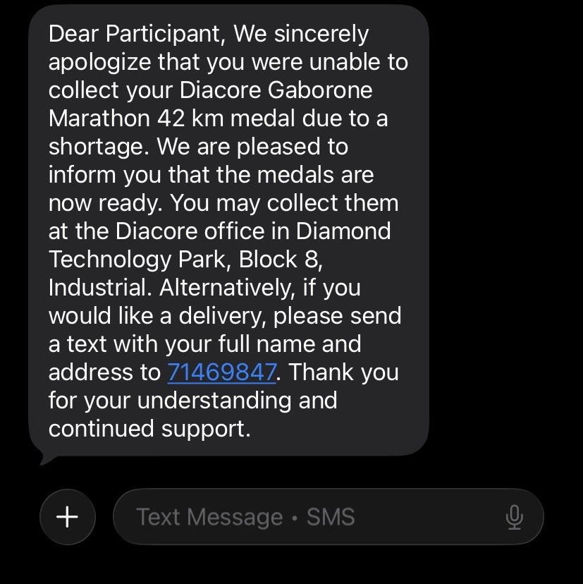 267Randomdude's tweet photo. Delayed celebrations, got my shit though.  Walked around the office today like the champ I am😎😎😎😎.
Got position 327 from 359 runners💪🏿💪🏿

#DiacoreMarathon https://t.co/dmsdXkcsTl