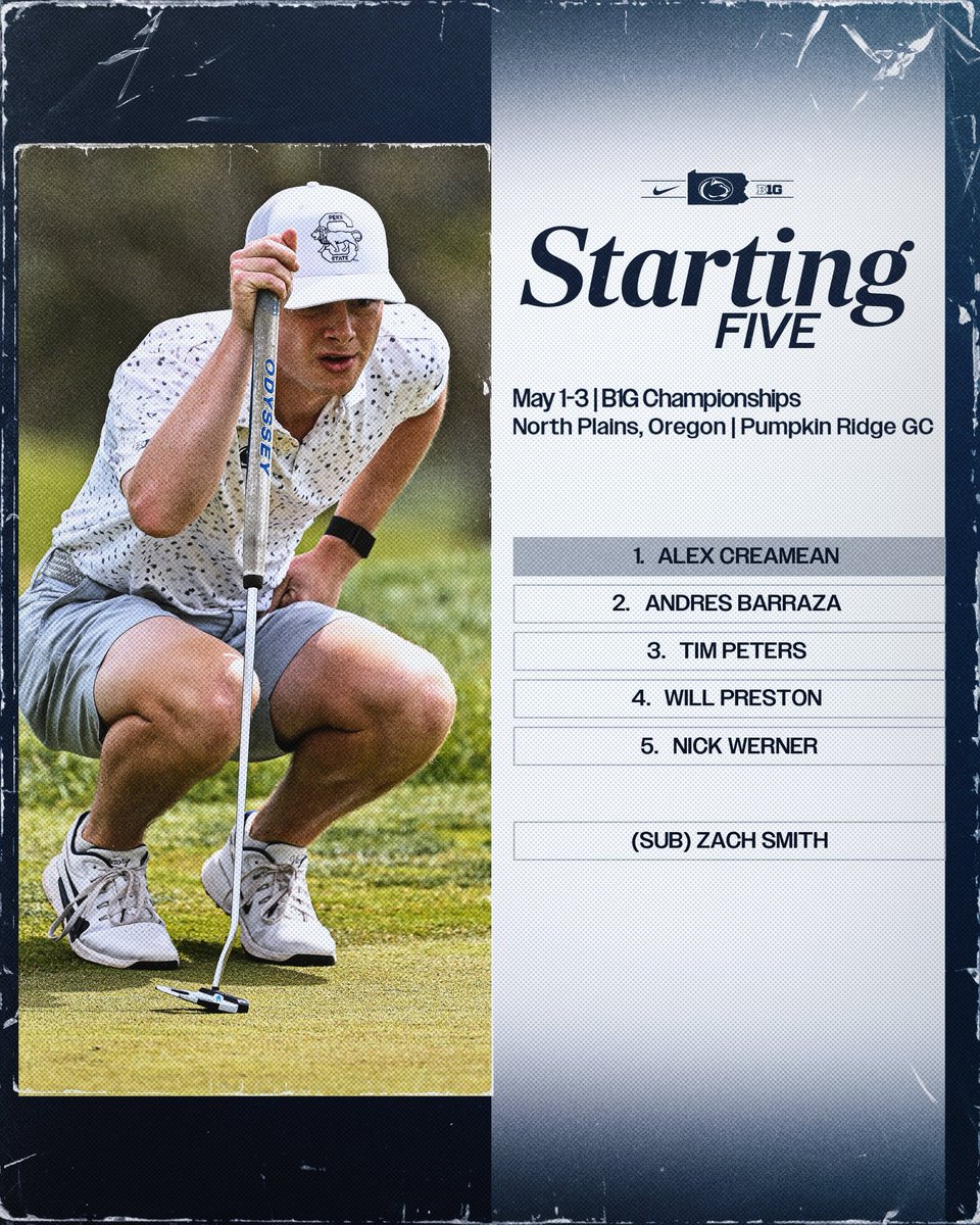 PennStateMGolf's tweet photo. Heading to the Pacific Northwest this weekend for the B1G Championships!! 🏌️‍♂️ 

#WeAre ⛳️ https://t.co/YF7CRXaixn