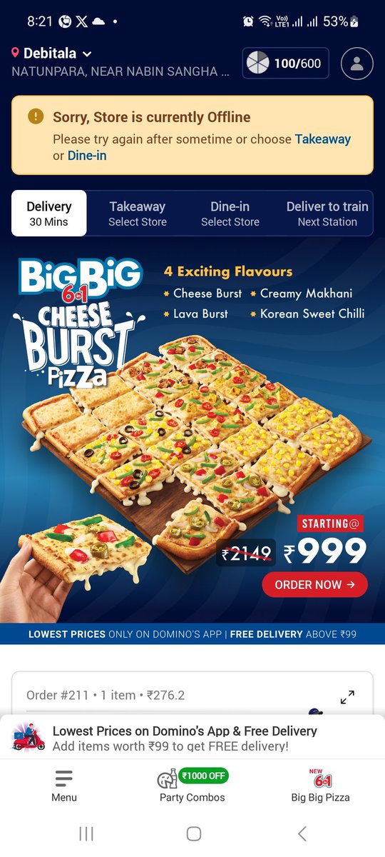 connect_Kushal's tweet photo. @CareDominos @dominos @dominos_india 
How much time does it take an order to be delivered?
Order time 06:54 p.m.
Currently 09:18 p.m.
Status - Undelivered.
Store - Offline https://t.co/nxeNnAHUk9