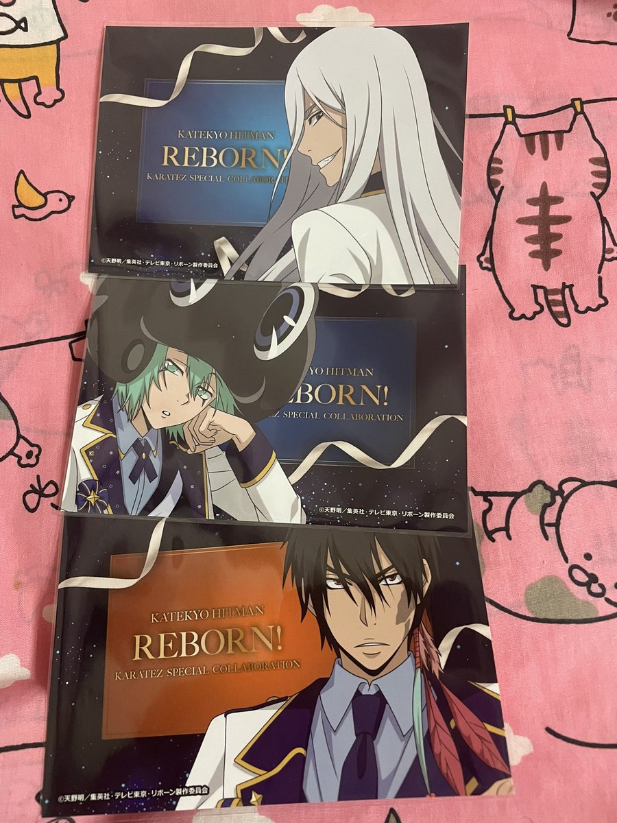 6969sugar_xxx's tweet photo. 【譲渡】
家庭教師ヒットマンREBORN！リボーン 
カラオケの鉄人 カラ鉄 ブロマイド

譲⇒獄寺、綱吉、山本、雲雀、スクアーロ、フラン、XANXUS、ベル

求⇒定価＋送料

よろしくお願いいたします。 https://t.co/AbxF7IpXte