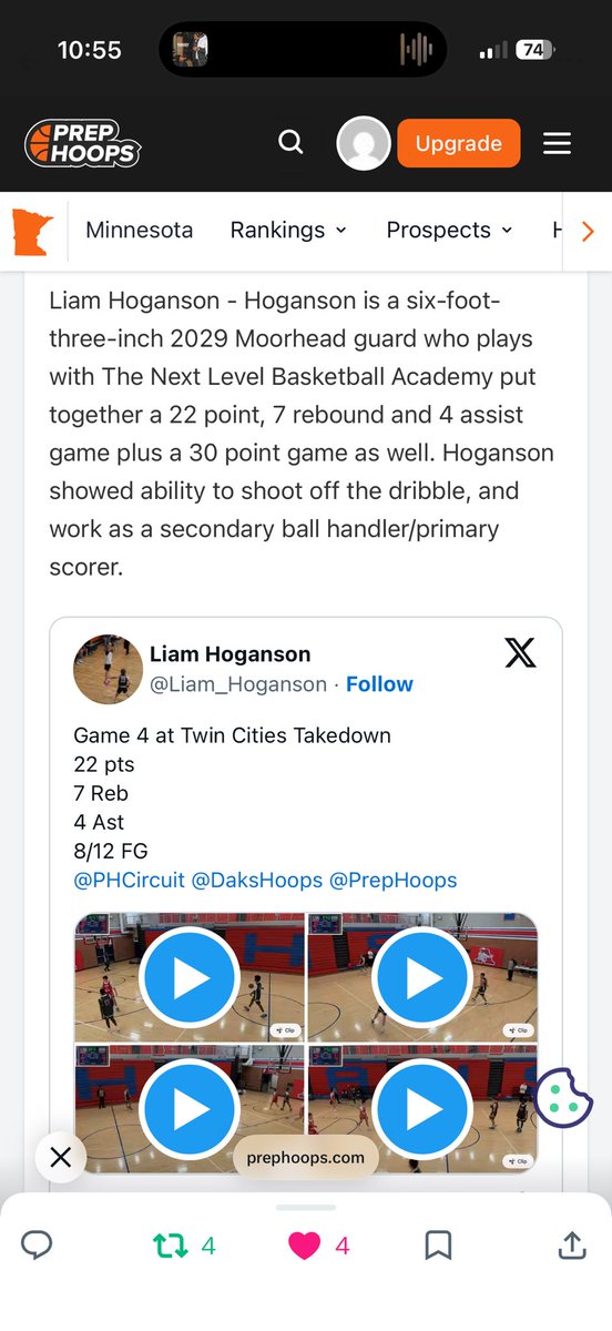 Liam Hoganson tweet media