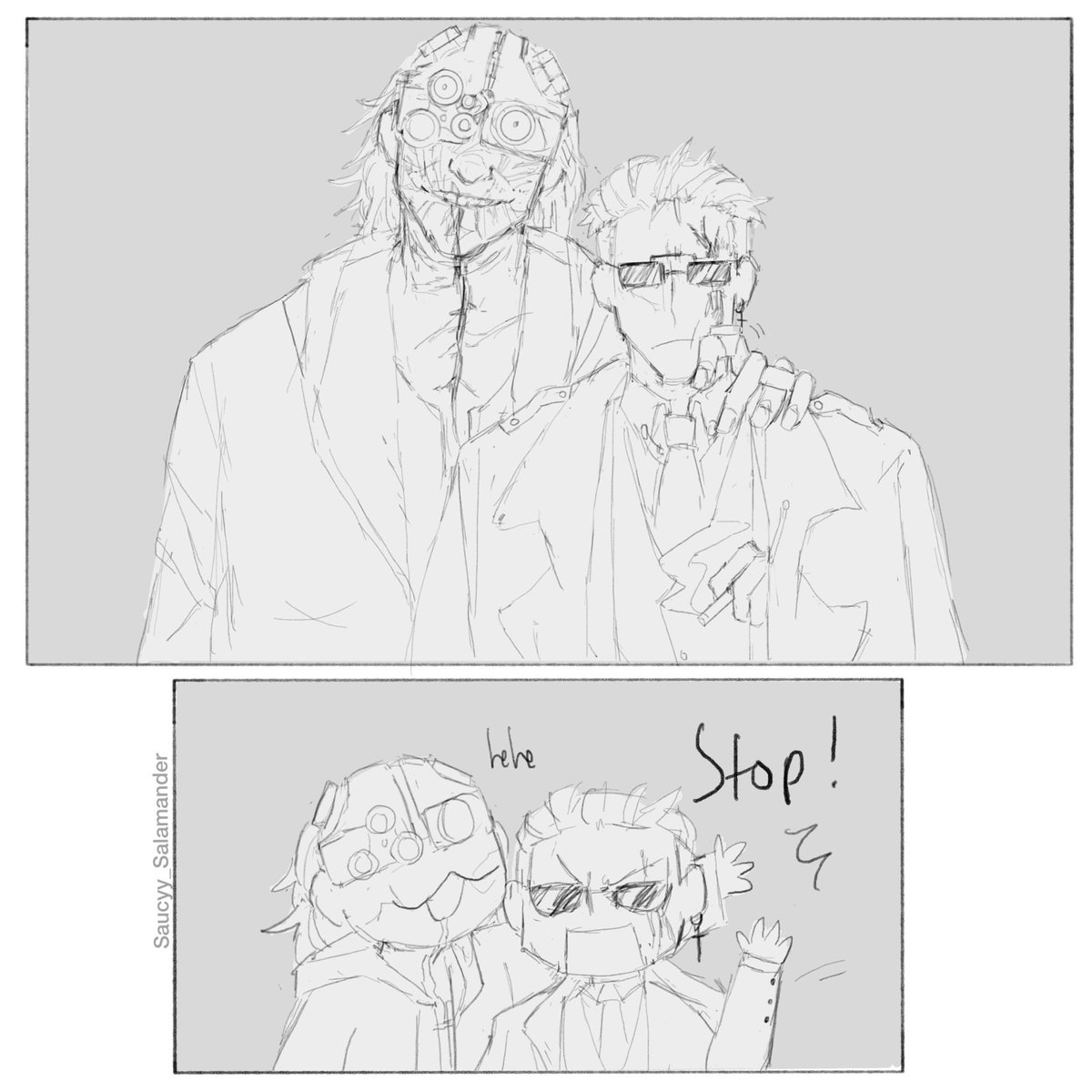 Vic messing with Zeno again, hc he just likes to poke at his scars 

#zeno #victorgideon #zedeon #re9 #residentevil