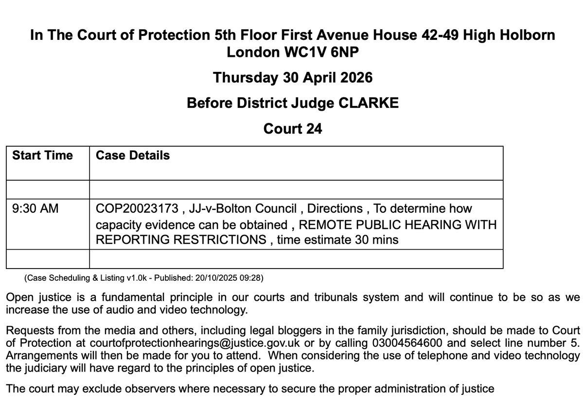 Open Justice Court of Protection Project tweet media