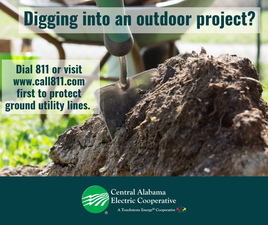 CAEC_COOP's tweet photo. Got a few outdoor projects lined up? Don’t forget to call 811 or visit https://t.co/cbkRFMmYSZ first to protect ground utility lines. https://t.co/CLwogdWY9x