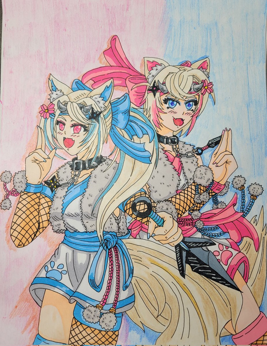 WrightDoodlebug's tweet photo. Fluffy fuzzy kunoichi #FWMCart #hololive #hololivefanart https://t.co/K5StoMTmF8