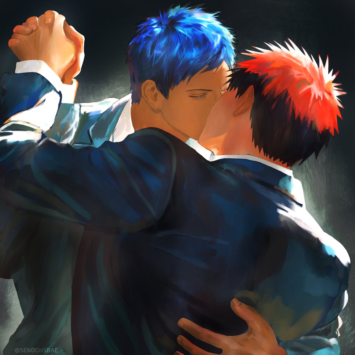 sendohsbae's tweet image. 2 aokaga drawings🥹 #kurokonobasket #illustration #fanart