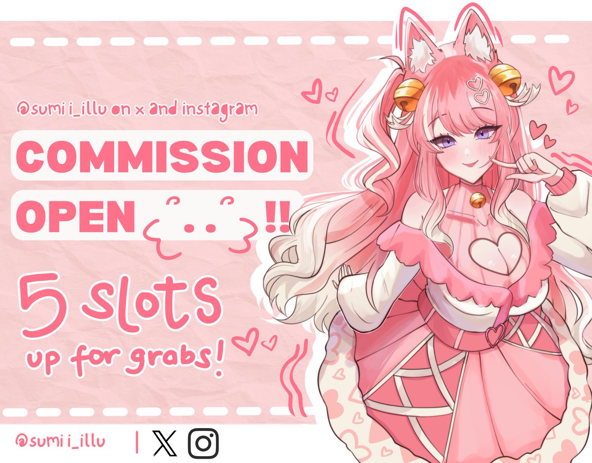 sumii_illu's tweet image. 🌸✨ COMMS OPEN ✨🌸

My Commissions are now OPEN for this May and June!! 🌸✨️Feel free to DM me if you're interested!!🌸✨️
[🩷+🔁] are appreciated 

TOS is in comments!🌸✨️

#Commission #commissionopen #CLIPSTUDIOPAINT #artmoots