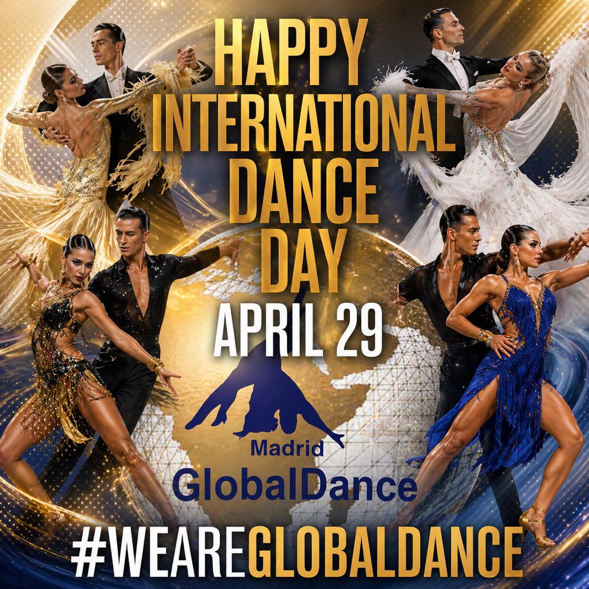GlobalDance_'s tweet photo. 🎉 Feliz Día Internacional de la Danza - 29 de Abril 💃🏻🎶 | Happy International Dance Day 💙 https://t.co/bZ8yzBISPO
#bailedeportivo #globaldance #weareglobaldance #dancesport https://t.co/liu4nRkqfE