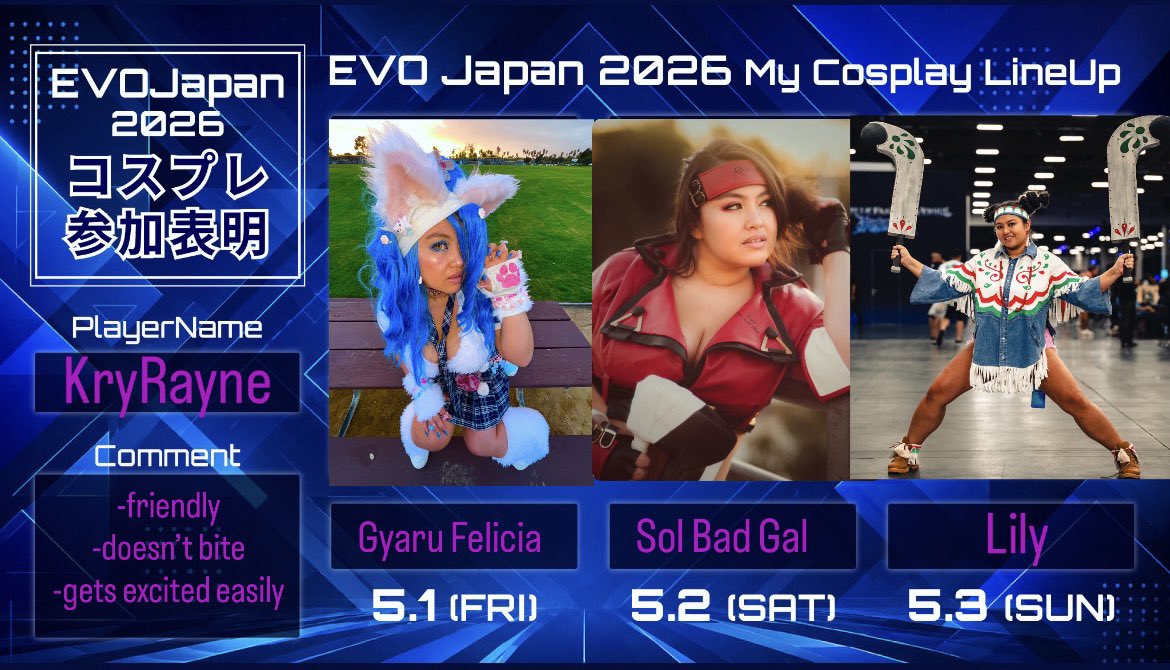 KryRayne 🔜 EVO Japan tweet media