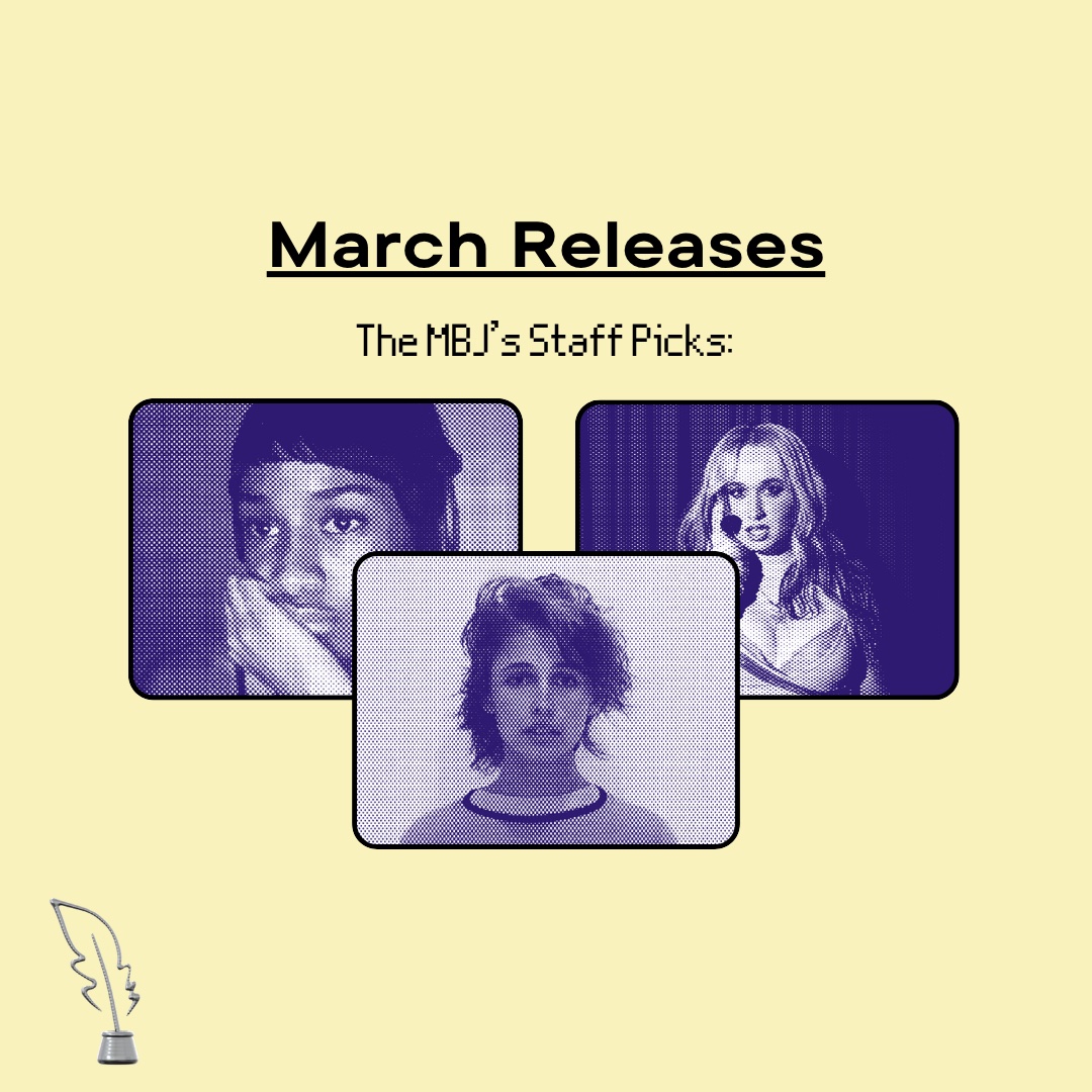 TheMBJ's tweet photo. Coming in a little late, check out a few of our favorite releases from the month of March and take a listen to our full playlist on Spotify linked in our bio! #spotify #playlist #newmusic #march https://t.co/oBXnLLJt2v