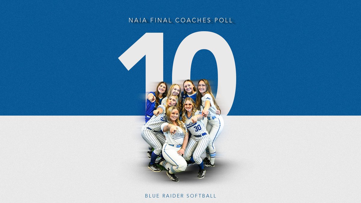 LWUAthletics's tweet photo. The final NAIA Coaches' Poll of the 2026 regular season pins @LWUsoftball at No. 10! 🥎

📰 https://t.co/vVnoS4QKe0

#GoBlueRaiders⚔️ https://t.co/Gonc9yhd6y