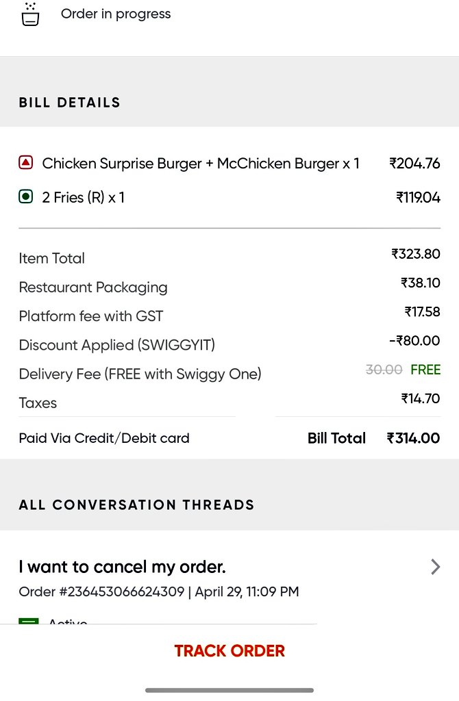 tpradeep8729's tweet photo. @SwiggyCares @FoodSwiggy_ @harshamjty Majetone of most irritating and 3rd class service…..

Customer care of Swiggy and Swiggy … painful and horrible experience to deal with them https://t.co/pqPND6RjkY