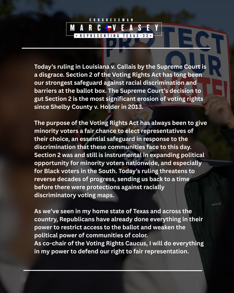 Rep. Marc Veasey tweet media