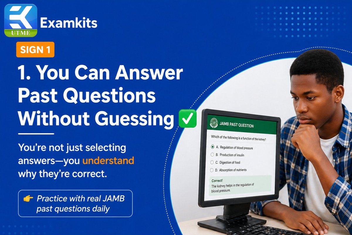 examkitsapp's tweet photo. Part 1: Confidence alone is not preparation. Swipe through the warning signs and see what to fix before exam day.
Save this and test yourself.
#jambprep #studychecklist #examstrategy #carouselpost #examkits https://t.co/EjnNJEdSoF