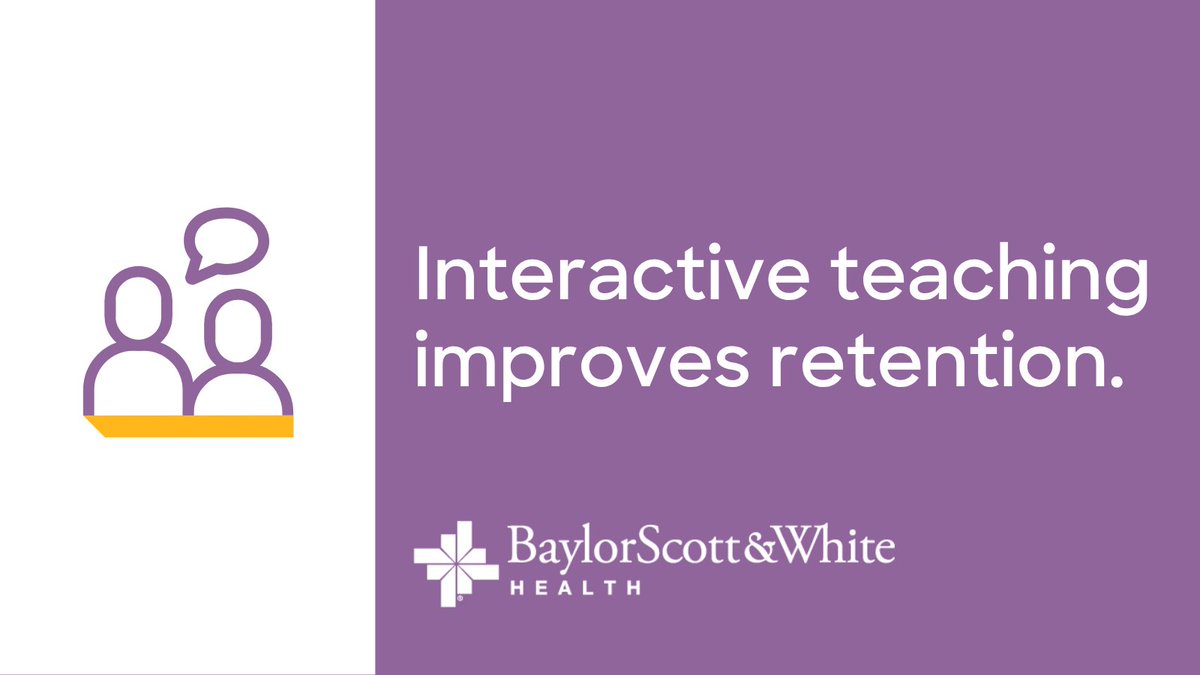 bswhealth_MED's tweet image. What makes a medical lecture truly memorable—clear objectives, interaction or delivery? How do you keep learners engaged when the stakes are high? Learn more: ow.ly/BaJi50YwUYJ
#MedEd #Teaching #FacultyDevelopment