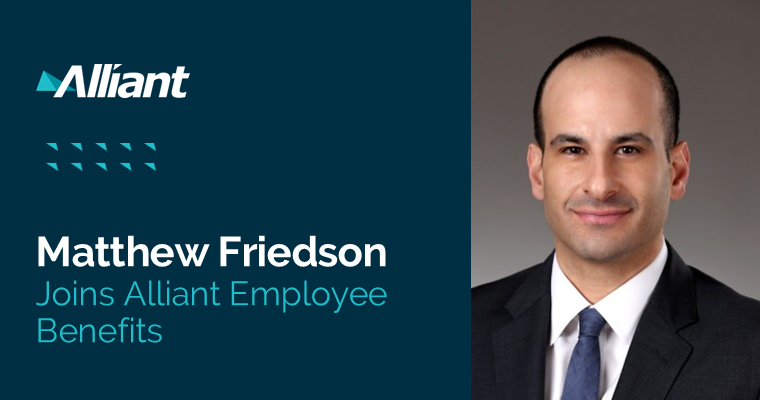 AlliantIns's tweet image. Matthew Friedson has joined the #EmployeeBenefits Group of #AlliantInsurance where he will work with clients throughout the Northeast to design and implement tailored executive benefits and financial strategies for their businesses.  bit.ly/4cVBU48