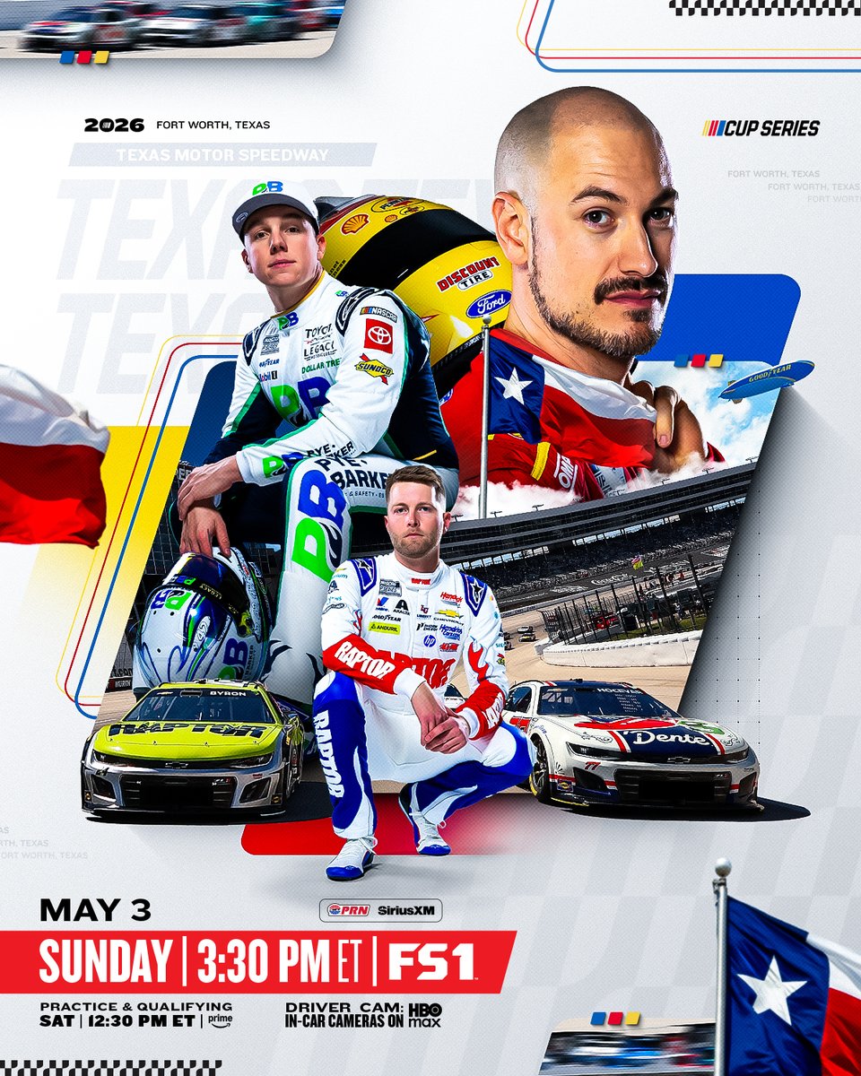 NASCAR's tweet photo. Everything's bigger in Texas ... including the racing. https://t.co/XwYCaiZ6Kz