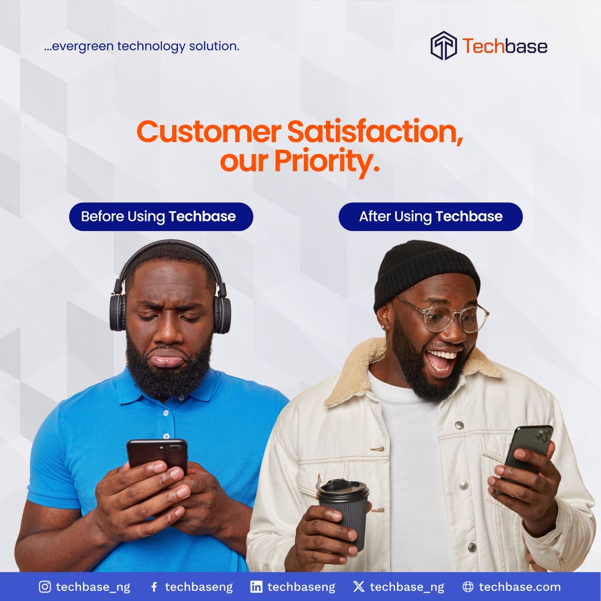 techbase_ng's tweet image. Great service changes everything. Experience convenience, reliability, and support designed to keep you satisfied every step of the way.

#Techbase #CustomerExperience #ReliableService #DigitalSolutions #ClientSatisfaction